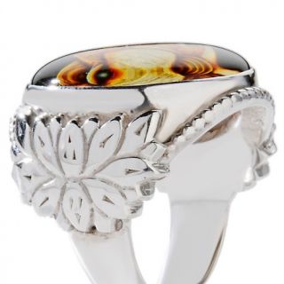 Jewelry Rings Fashion Himalayan Gems™ Carved Amber Sterling