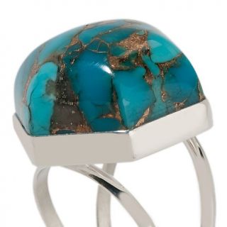 Jay King Sleeping Beauty Turquoise and Metal Matrix Sterling Silver