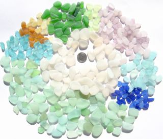 Large Collection 330 Pieces Jewelry Quality Beach Sea Glass
