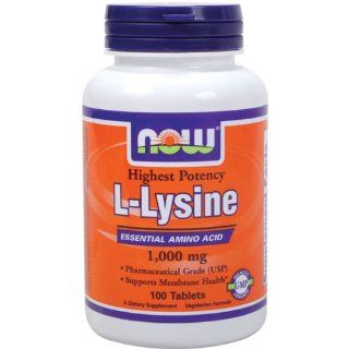 Now Foods L Lysine Essential Amino Acid 1000 MG 100 Tabs