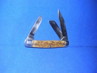 Vintage Ulster Knife Co 3 Blade Stock Pocket knife Ellenville NY