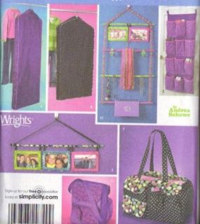  Sewing Pattern Lot Clothes Shoe Bag Tote Laundry Bulletin Board