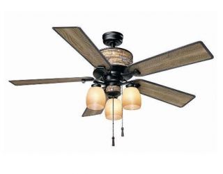 Hampton Bay Ellijay 52 inch Indoor Outdoor Ceiling Fan with Light Kit