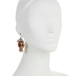 Müze by Gypsy Pomegranate Multigemstone Bronze Drop Earrings