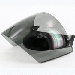 Flip Up U Shield Visor Face Mask UV Smoke Glass Gold Chrome Dot