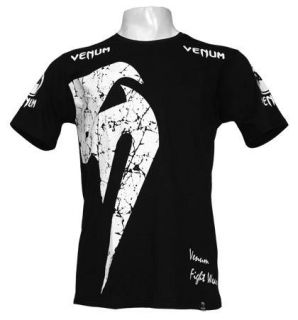Venum MMA UFC Fangs White Viper Giant Black Mens Tee Shirt XL