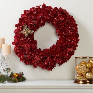 147 839 mariah carey 24 led ruby red hydrangea wreath rating 11 $ 24