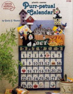 Plastic Canvas Purr Petual Calendar Craft Book Cats