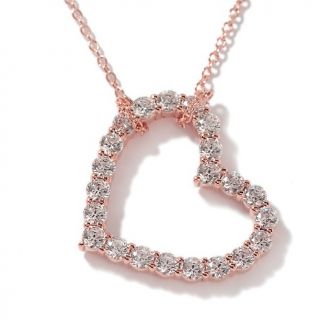 144 087 absolute laura m 1 54ct absolute tilted heart 16 drop necklace