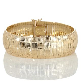 Michael Anthony Jewelry® 10K Gold Diamond Cut Weave 7 Cuff Bracelet