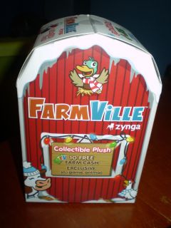 FARMVILLE Collectible Plush, 10 FREE farm CASH, in game animal SEALED