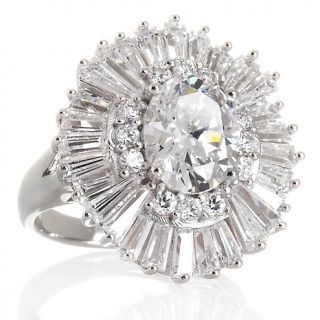 156 945 absolute 6 24ct absolute oval baguette framed princess ring