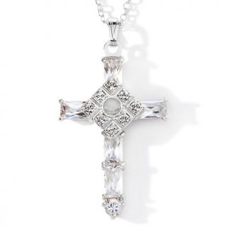 Jewelry Pendants Cross Set of 2 Clear CZ and Crystal Lords