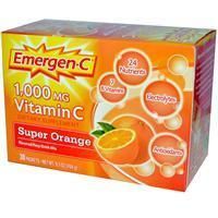 Alacer Emergen C 1 000 MG Vitamin C Super Orange 30 Packets 8 8 G Each