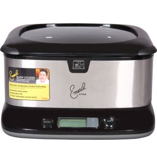 Tfal SD5000001 Slow Cooker w 6 Qt Ceramic Bowl Auto Temp Food Warmer