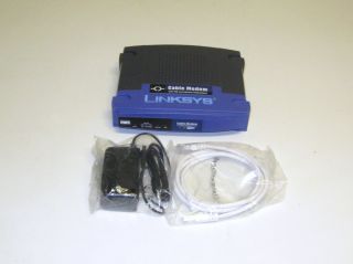 Linksys BEFCMU10 v4 Cable Modem w/ AC Adapter & Ethernet Cable