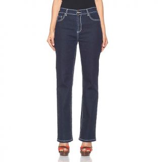 164 938 diane gilman bright boot cut jeans with contrast topstitching