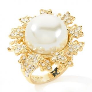 181 755 joan boyce simple and sophisticated goldtone floral ring note