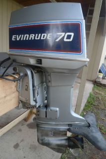  Evinrude 70 HP 2 Stroke Outboard Motor