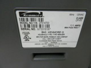 Kenmore 27514 Progressive 360 Canister Vacuum Cleaner Motor Unit