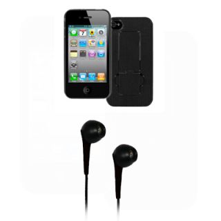 Empire Black Hard Kick Stand Case Cover Black Headphones for Apple