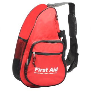 deluxe red sling bag for carrying your first aid supplies and