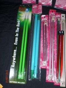 Large lot of knitting needles, circular, double pointed and variety of