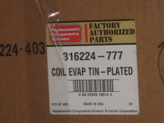 Ton New Evaporator Coil Carrier Bryant Payne Part 326385 777
