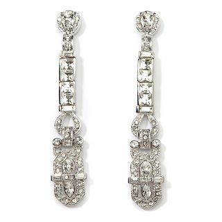 201 957 heidi daus it s a fine line crystal silvertone drop earrings