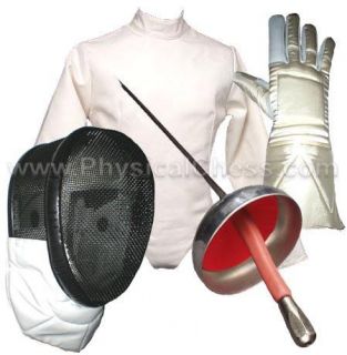  Set Fencing Practice Epee Mask Glove Jacket