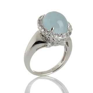 199 185 victoria wieck milky aquamarine cabochon and white topaz frame