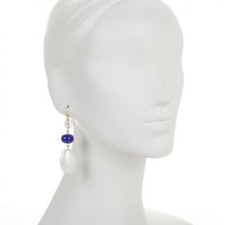 Rara Avis by Iris Apfel Blue and White Beaded Drop Earrings