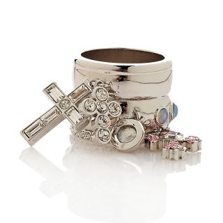 210 284 sharon osbourne jewelry collection stone and cross silvertone