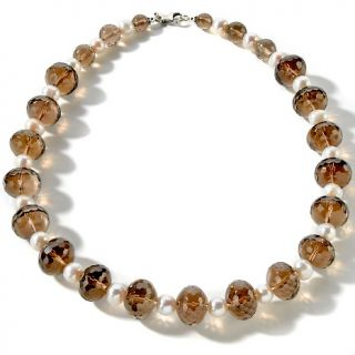 Jewelry Necklaces Beaded Chocolate Quartz and Cultured Freshwater
