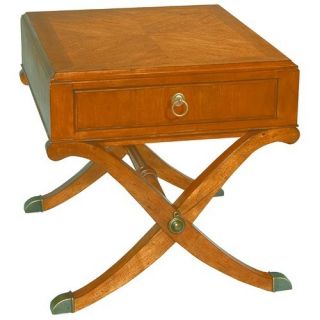 Peters Revington Astor End Table with Drawer in Distressed Antique