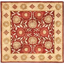 safavieh heritage hand tufted wool red beige 6 sq rug $ 209 95