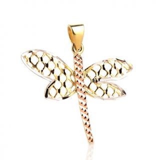 221 883 michael anthony jewelry 10k tri color dragonfly pendant rating