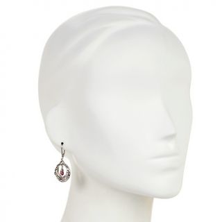 Victoria Wieck 1.17ct Rhodolite Sterling Silver Drop Earrings
