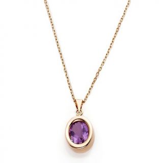 223 733 technibond oval gemstone pendant with 18 cable chain rating 3