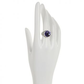 Sajen Silver by Marianna and Richard Jacobs Purple Crystal Solitaire