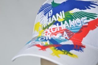 New Armani Exchange Mens Hats A x White Eagle Logo Baseball Cap Hat