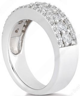  Round Diamond Wedding Ring Anniversary Band F Color vs Clarity