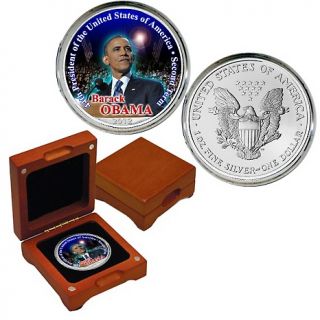 231 427 coin collector barack obama 2nd term colorized silver eagle