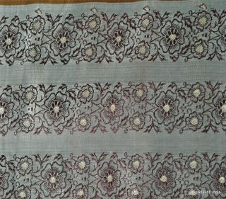 Vintage Sari Hand Woven Brocade Fabric Art Silk Heavy Indian Saree