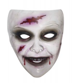  us shipping returns checkout zombie female face mask w blood dripping