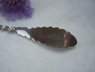  Victorian Sterling Silver Cracker Spoon Fessenden leaf twist handle