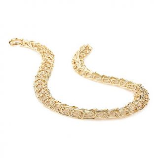 230 577 technibond technibond polished and textured oval link necklace