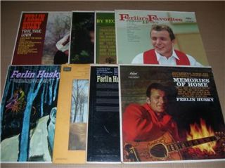 Lot of 8 Ferlin Husky Country Western Record Albums LP Rock A Billy