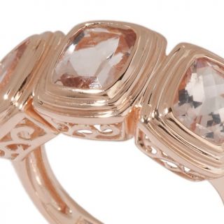 Jewelry Rings Fashion 3ct Morganite Cushion Cut 3 Stone Ring