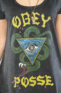 Obey The Poison Posse Mineral Wash Dolman Tee